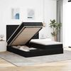 VidaXL Cadre de lit ottoman avec matelas noir 160x200 cm velours