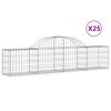 vidaXL Paniers &agrave; gabions arqu&eacute;s 25 pcs 200x30x40/60 cm Fer galvanis&eacute;