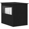 vidaXL Meuble pour cage &agrave; chien en ch&ecirc;ne noir 55 x 75 x 65 cm en bois d'ing&eacute;nierie