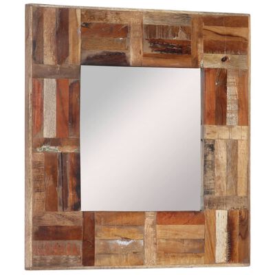 vidaXL Miroir mural Bois massif de récupération 50x50 cm