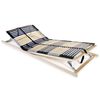 vidaXL Sommier &agrave; lattes sans matelas avec 42 lattes 7 zones 90x200 cm