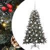 vidaXL Sapin de No&euml;l artificiel Vert 120 cm PVC, plastique et acier