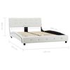 vidaXL Cadre de lit sans matelas blanc similicuir 135x190 cm