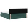 vidaXL Lit de Rangement avec matelas Vert fonc&eacute; 180 x 200 cm Velours