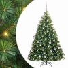 vidaXL Sapin de No&euml;l artificiel avec 300 LED Vert 180 cm PE et PVC