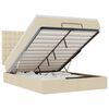 VidaXL Cadre de lit ottoman avec matelas crème 140x200 cm tissu