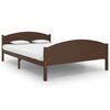 vidaXL Cadre de lit sans matelas marron fonc&eacute; pin massif 140x200 cm