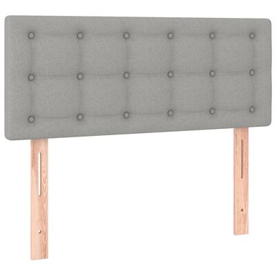 vidaXL Tête de lit à LED Gris clair 80x5x78/88 cm Tissu