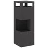 vidaXL Bassin de feu Noir 35 x 35 x 100 cm Acier patin&eacute;