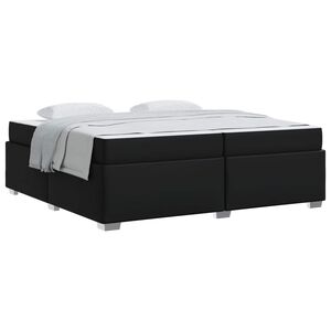 vidaXL Cadre de lit avec matelas Noir 200 x 200 cm tissu