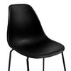 vidaXL Chaises de bar lot de 2 noir plastique