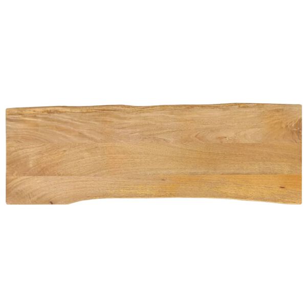 vidaXL Dessus de table 140x40x3,8 cm bord vivant bois massif manguier