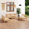 vidaXL Salon de jardin 6 pcs Bois de pin massif