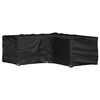 vidaXL Housse de salon de jardin en forme de L 16 &oelig;illets 215x215x70cm