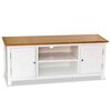 vidaXL Meuble TV 120x35x48 cm Bois de ch&ecirc;ne massif