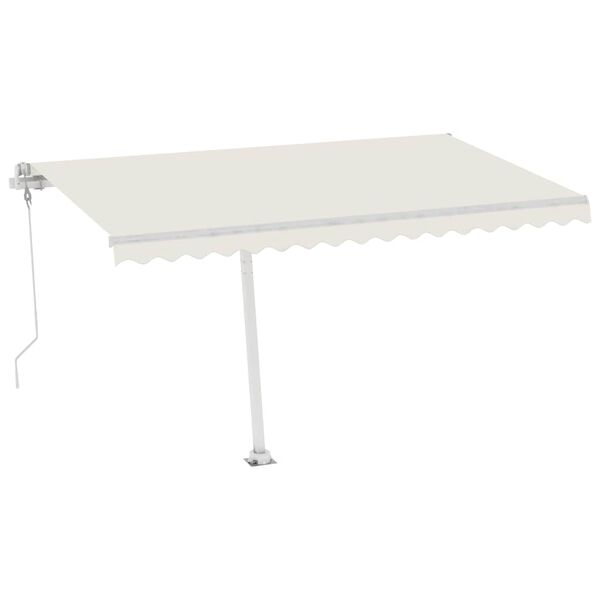 vidaXL Auvent automatique sur pied 400x350 cm Crème