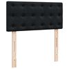 vidaXL Cadre de lit ottoman avec matelas noir 90x190 cm velours
