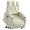 vidaXL Fauteuil inclinable Crème Similicuir