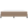 vidaXL Cadre de lit avec matelas Cappuccino 180 x 200 cm tissu