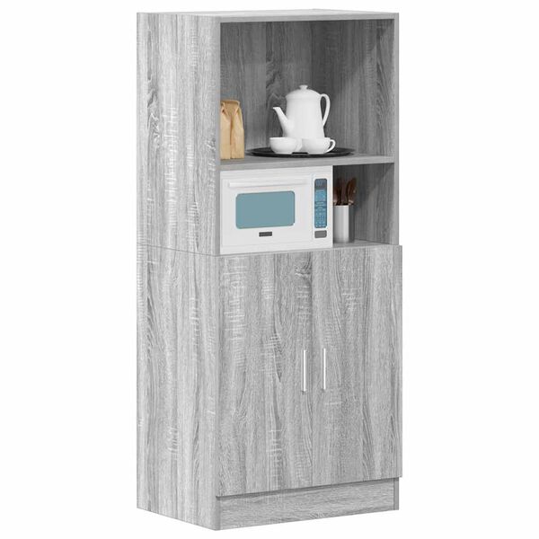 vidaXL Armoire de cuisine sonoma gris 57x41,5x131,5 cm bois ing&eacute;nierie