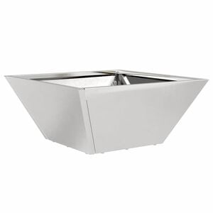 vidaXL Cache-pot de jardin Argent 35 x 35 x 15 cm Acier inoxydable