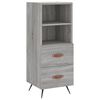 vidaXL Buffet haut Sonoma gris 34,5x34x180 cm Bois d'ing&eacute;nierie