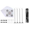 vidaXL Support de cible Autre Noir 82.5 x 51 x 150 cm Acier