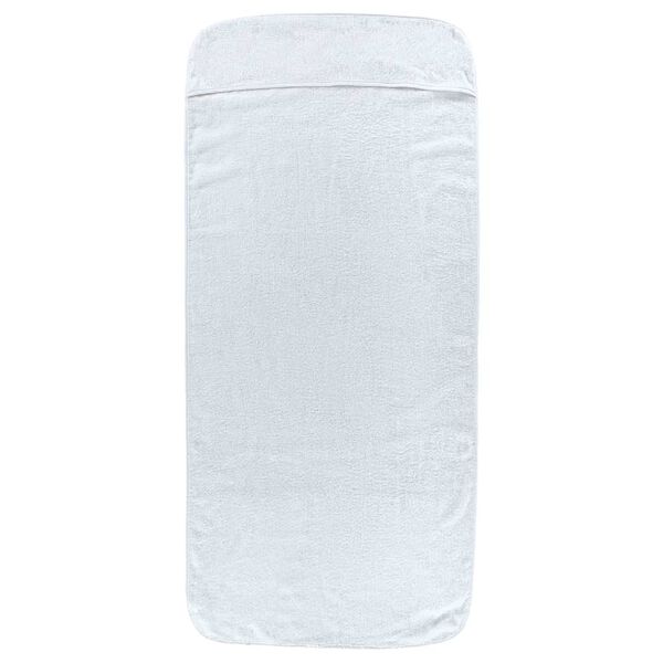 vidaXL Serviettes de plage 6 pcs blanc 60x135 cm tissu 400 GSM