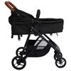 vidaXL Poussette pour b&eacute;b&eacute; 3-en-1 Anthracite et noir Acier