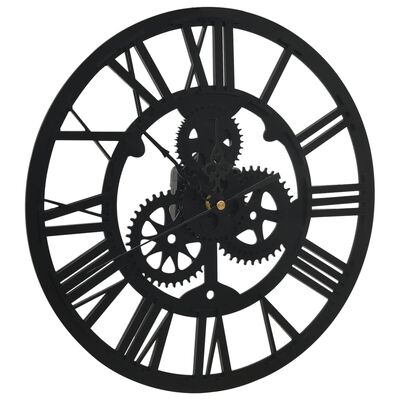 vidaXL Horloge murale Noir 30 cm Acrylique