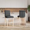 vidaXL Chaises de bar lot de 2 bois massif d'h&eacute;v&eacute;a et tissu