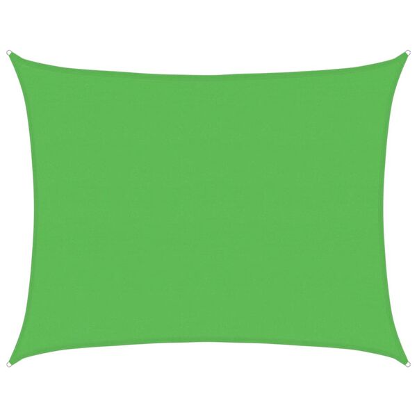 vidaXL Voile d'ombrage 160 g/m² Vert clair 6x7 m PEHD
