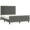 vidaXL Cadre de lit sans matelas gris fonc&eacute; 140x200 cm velours