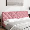 vidaXL Coussin de t&ecirc;te de lit rose 180 cm velours