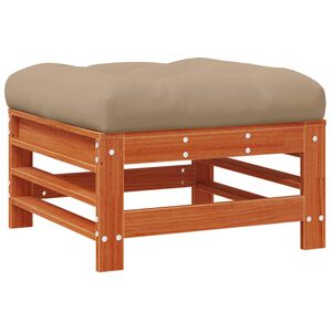 vidaXL Repose-pieds de jardin Pin massif Brun Cir&eacute;