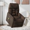 vidaXL Fauteuil inclinable de massage marron tissu microfibre
