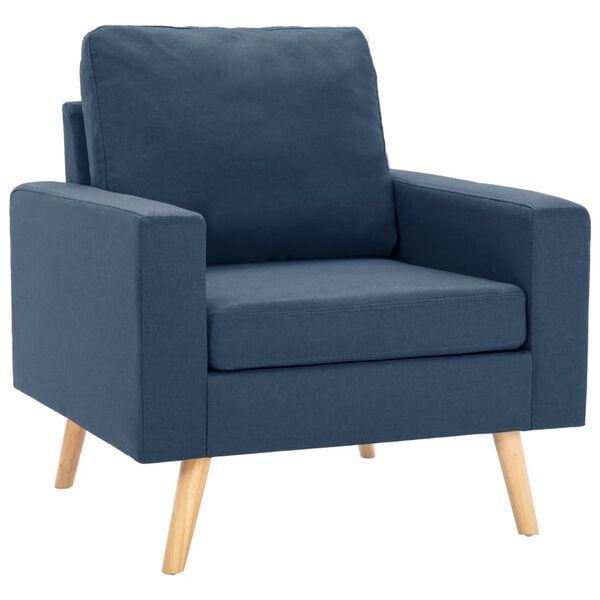 vidaXL Fauteuil bleu tissu