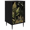 vidaXL Table de chevet RHENEN Ch&ecirc;ne noir 36 x 33 x 61 cm