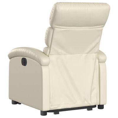 vidaXL Fauteuil inclinable Crème Similicuir