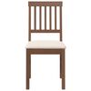 vidaXL Chaises à manger coussins 2 pcs marron bois massif caoutchouc