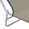 vidaXL Chaises longues pliables lot de 2 Acier et tissu Taupe