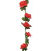 vidaXL Guirlandes de fleurs 6 pcs rouge 240 cm