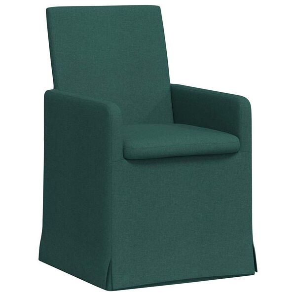 vidaXL Chaises de salle &agrave; manger 2 pcs Vert fonc&eacute; 57 x 67 x 95 cm