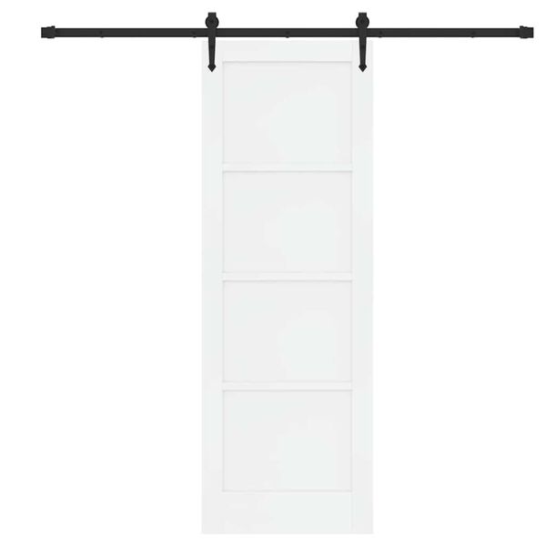 vidaXL Porte coulissante ORKDAL Blanc 73,5 x 211 cm Bois de pin massif
