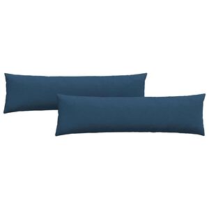 vidaXL Coussins de canap&eacute; 2 pcs Bleu 145 x 40 cm tissu