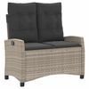 vidaXL Banc inclinable de jardin et coussins gris clair r&eacute;sine tress&eacute;e