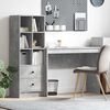 vidaXL Bureau avec tiroir 2 pcs Gris béton