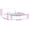 vidaXL Cadre de lit Dover taupe 160x200 cm tissu