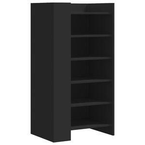 vidaXL Armoire &agrave; chaussures noir 52x37,5x100 cm bois d'ing&eacute;nierie