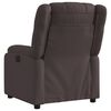 vidaXL Fauteuil inclinable Marron fonc&eacute; Tissu